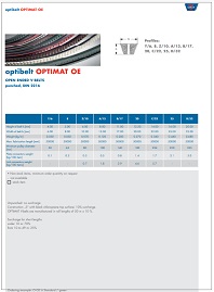 Характеристики optibelt OPTIMAT OE Каталоги optibelt